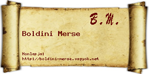 Boldini Merse névjegykártya